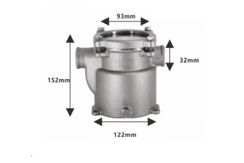 Stainless Steel Top View Window Filter